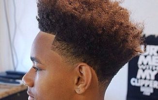 afro temp fade haircut with curl style pictures009