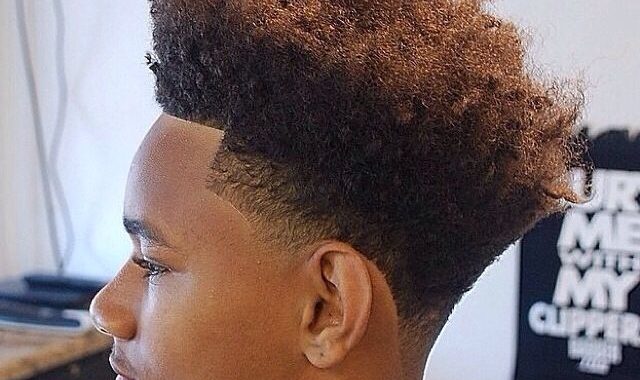 afro temp fade haircut with curl style pictures009