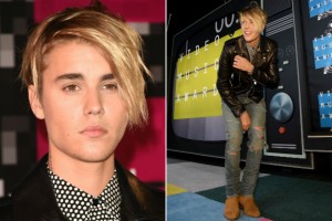 justin bieber new haircut 2015 in MTV VMAs red carpet 2