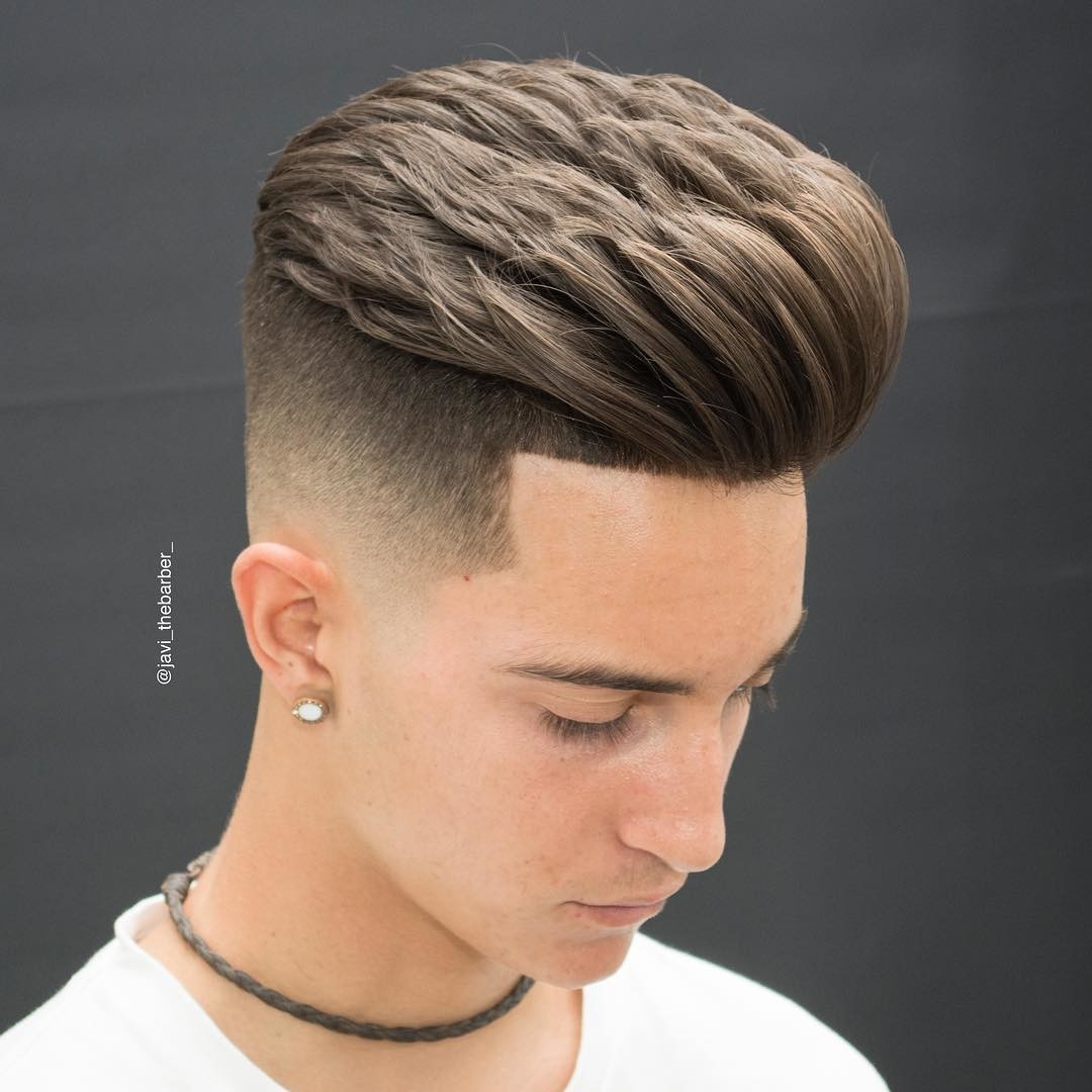 Low Skin Fade with Brushed Up Fringe